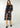 Striped Long Sleeve Open Front Hoodie Cardigan - S/M / Blue/Rust - Cardigan