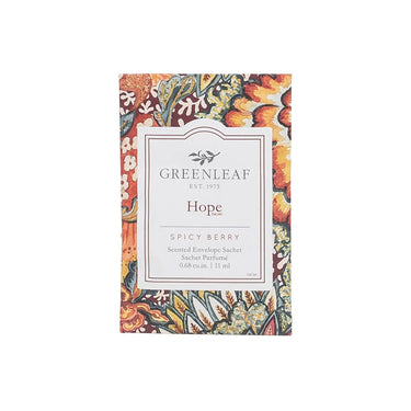 Hope Small Sachet Fragrance by Greenleaf with colorful floral design, perfect for adding fragrance anywhere.