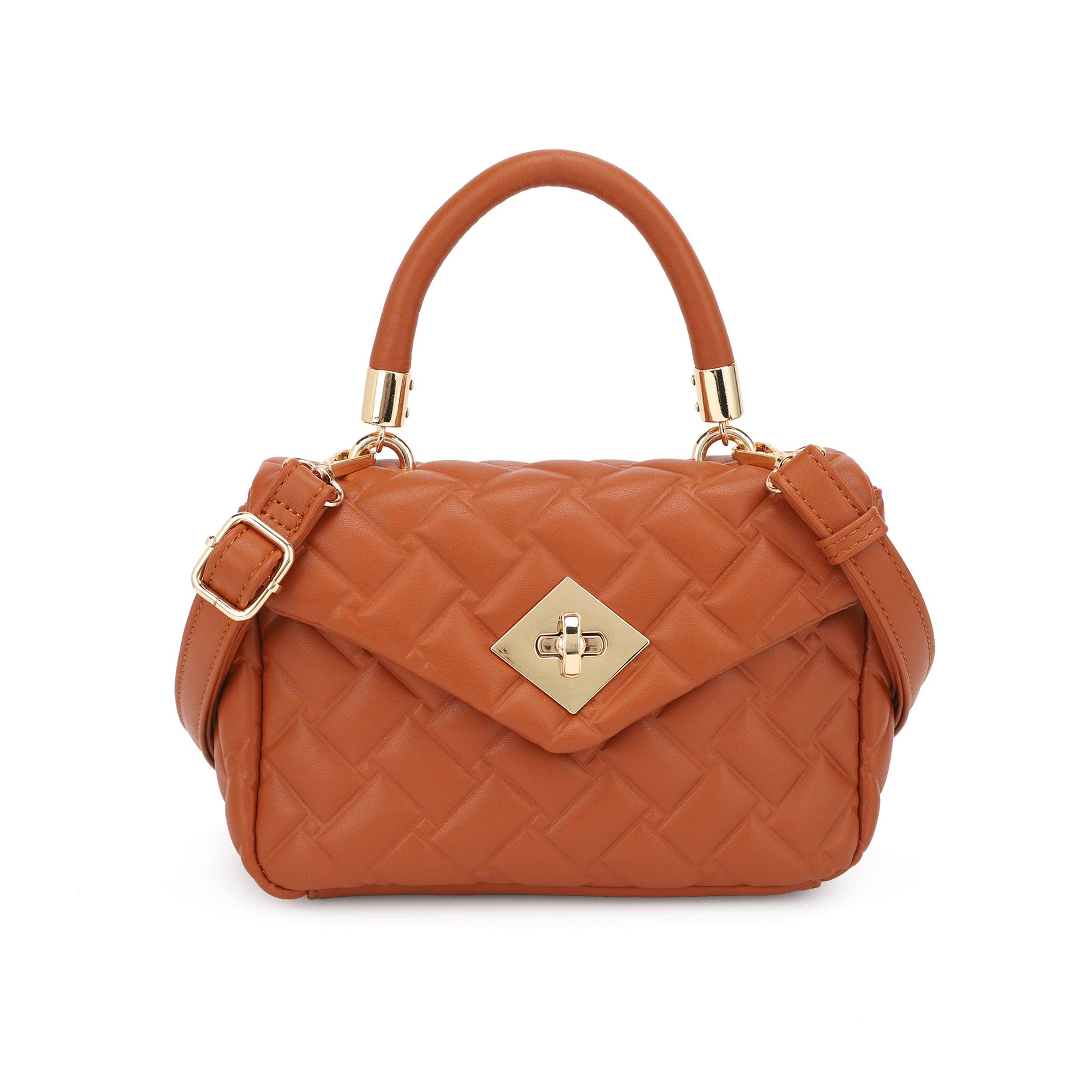 DOROTHY Top Handle Square Embossed Flap Crossbody Bag – Shop Wall