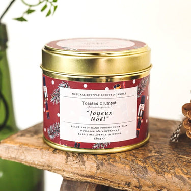 Joyeux Noël Candle in Nutcracker Red glass jar