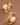 18K Gold Plated Waterproof Stainless Steel Stud Earrings 7652 close-up showing the circular gold design