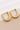 18K Gold Plated Waterproof Stainless Steel Hoop Earrings 7116 close-up showing the geometric gold design