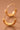 18K Gold Plated Waterproof Stainless Steel Hoop Earrings 7770 displayed on a neutral background