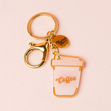 Coffee cup acrylic keychain