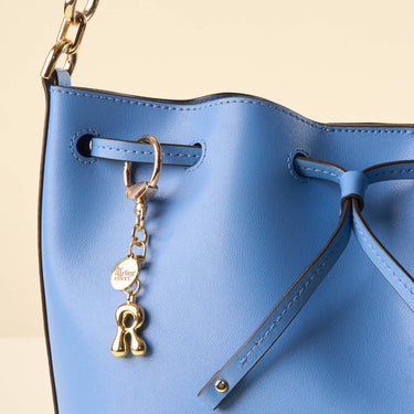 R bubble letter keychain