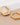 18K Gold Plated Waterproof Stainless Steel Hoop Earrings 7121 displayed as a pair on a neutral background