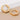 18K Gold Plated Waterproof Stainless Steel Hoop Earrings 7121 displayed as a pair on a neutral background