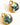 18K gold round natural shell earrings for women