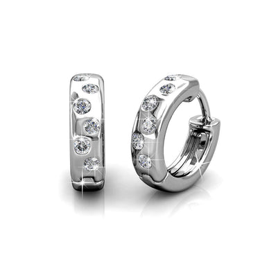 Joy earrings - silver and crystal