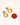 Anémone 18K Gold Non-Tarnish Pearl Drop Earrings with red accent