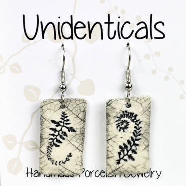 Earrings, Fern swirl, nature, botanical, USA, garden, art