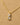 Gold Dipped Cz Circle And Teardrop Pendant Necklace - Blue - Necklace