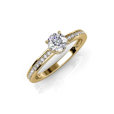 Elise Ring - Gold and Crystal
