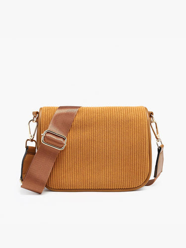 Two-tone crossbody bag with nylon strap