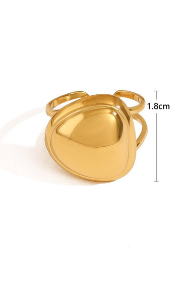 18K Gold Plated Waterproof Stainless Steel Ring 7964 displayed on a clean white background