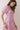 Pink Tropical Print Puff Sleeve Midi Dress featuring a V-neckline and puff sleeves in tropical leaf print.