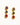 18K gold multi stone CZ drop earrings product detail