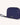 vegan wristlet makeup bag navy angled view