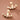 18K Gold Plated Stainless Steel White Crystal Ear Jacket Studs 7985 displayed as a pair on a brown background