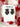 Double Heart Earrings displayed on a decorative card with red floral accents
