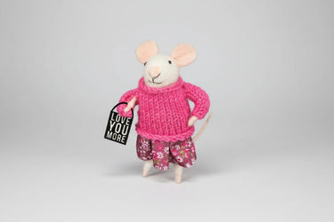 Love You More Mouse Critter - Decor Animal