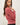Pointelle 3/4 Sleeve Cardigan in red front view