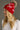 Red and white pom pom hat festive accessory
