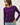 Front view of model wearing purple Ultra Soft Boatneck Basic Long Sleeve Top with blue jeans