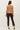 Pointelle 3/4 Sleeve Cardigan in tan back view