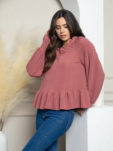 Full sleeves fall weather Mauve top