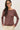 Model wearing brown Ultra Soft Boatneck Basic Long Sleeve Top