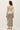 Ribbed Button Up Cardigan back view with patterned skirt