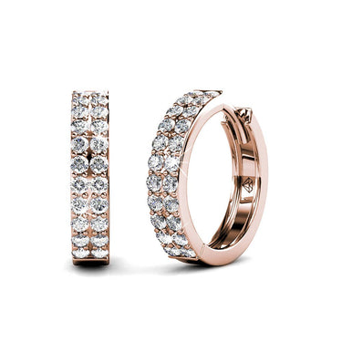 Glamour earrings - Rose Gold and Crystal