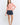 Pearl Button Ribbed Knit Cardigan full-length outfit view on a model