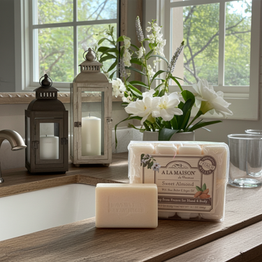 A La Maison Sweet Almond Bar Soap Value Pack 4 x 3.5 oz bar - Bar Soap