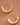 18K Gold Plated Waterproof Stainless Steel Hoop Earrings 7770 close-up showcasing the circular hoop shape
