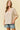 Striped Puff Sleeve Pullover Top in light blue close-up view