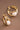 18K Gold PVD Plated Waterproof Stainless Steel Hoop Earrings 7193 close-up showing the decorative details