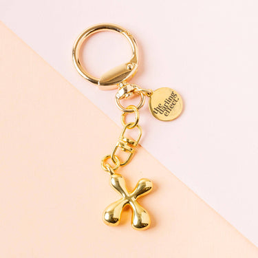 Bubble letter keychain bag charm X