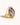 18K gold double-sided shell ring close-up