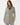 Chevron Notched Lapel Long Sleeve Coat - Cream/Black / S - Coat