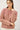 CHUNKY RIBBED STRIPE SWEATER TOP - L / DUSTY PINK - Sweater Top