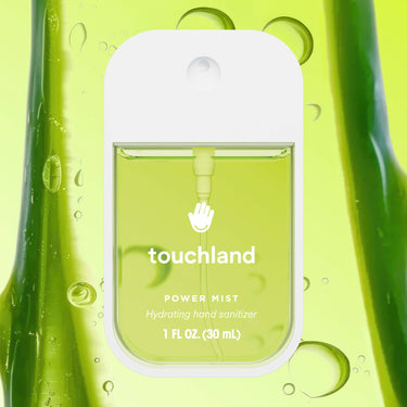 Aloe You Power Mist Hydrating Hand Sanitizer green bottle