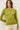 Front view of model wearing olive green Ultra Soft Boatneck Basic Long Sleeve Top