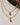 Four Letter Word Necklace - Pink Tourmaline with gold plated brass chain and genuine pink tourmaline stones.