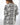 Black and White Fuzzy Long Sleeve Cardigan - Cardigan