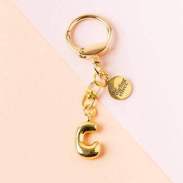 Bubble letter keychain bag charm C