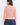 Pearl Button Ribbed Knit Cardigan in pink back view