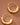 18K Gold Plated Waterproof Stainless Steel Hoop Earrings 7770 close-up showing the rounded gold hoop design