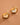 18K Gold Plated Waterproof Stainless Steel Stud Earrings 7912 close-up highlighting the decorative gold design